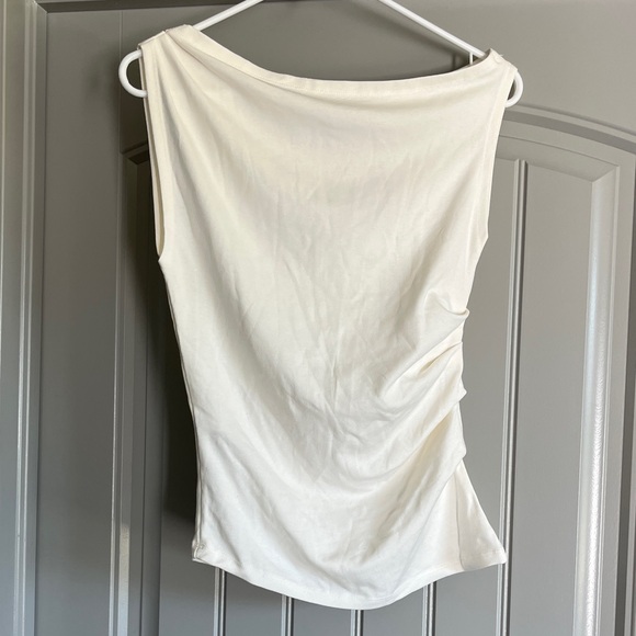 Mango Cream Asymmetrical Top - Size M - Picture 1 of 4